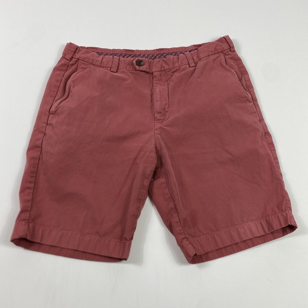 Brooks Brothers Shorts Mens 38 Red Chino Flat Front Cotton Summer Casual Golf